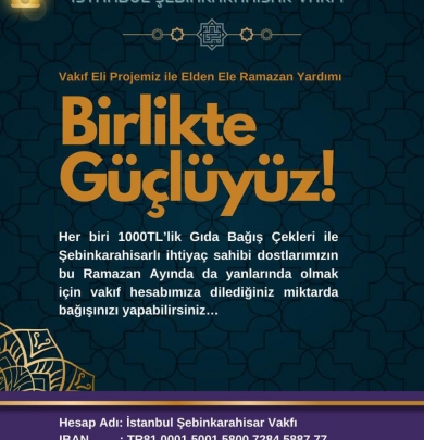 Birlikten Doğan Yardımlaşmanın Adı “ VAKIF ELİ”