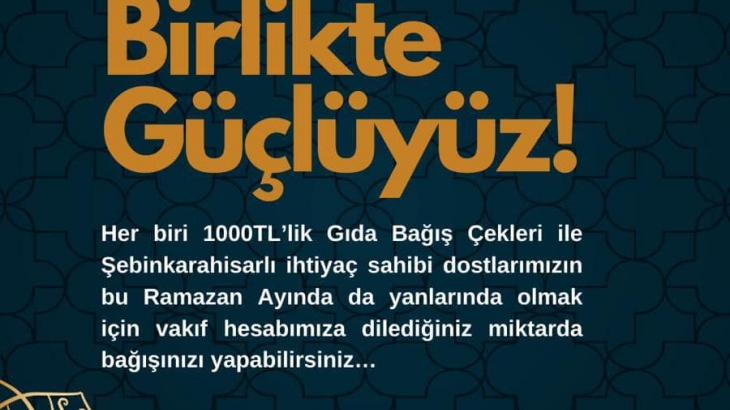 Birlikten Doğan Yardımlaşmanın Adı “ VAKIF ELİ”